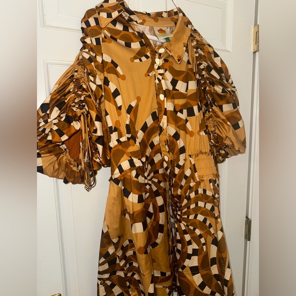 FARM Rio - Banana Button Down Mini Dress - Picture 2 of 3